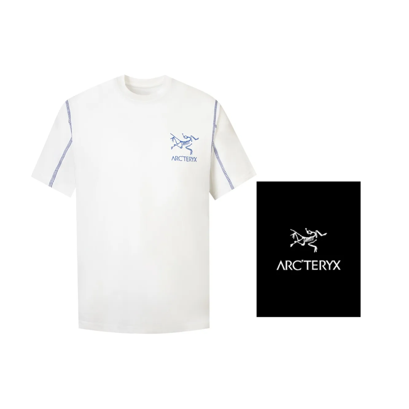 [ Ayc Teryx ] 2024FW T LOGO Premium 32s Same Style ：Black White Size：XS S M L